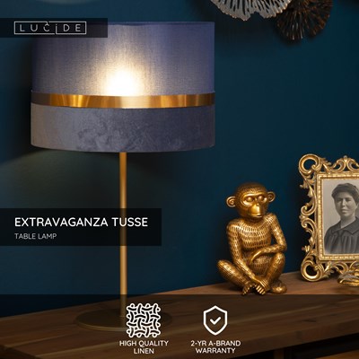 Lucide EXTRAVAGANZA TUSSE - Table lamp - Ø 30 cm - 1xE14 - Blue